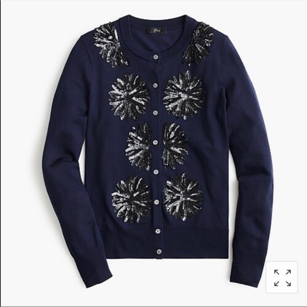 J. Crew Sequin Jackie Cardigan